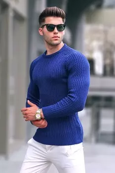 Свитер Madmext, темно-синий