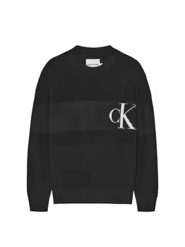 Свитер maglioncino ragazzo regular Calvin Klein, черный