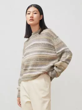 Свитер Mai Meng в полоску, хаки