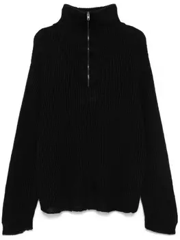 Свитер Maison Margiela с полумолнией, черный