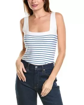 Свитер-майка Elie Tahari с квадратным вырезом, белый