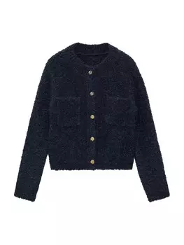 Свитер MANGO Botijo, темно-синий