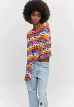 Свитер Mango Dalias, пастельно-оранжевый