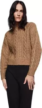 Свитер MANGO Eyre Sweater, коричневый