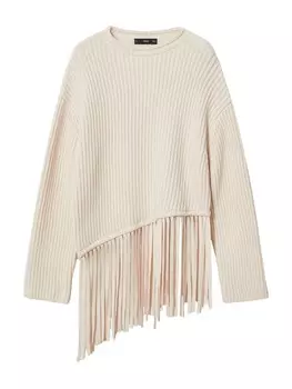 Свитер MANGO Fleco, светло-бежевый