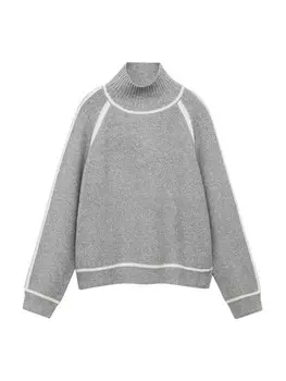 Свитер MANGO Fran, пятнистый серый