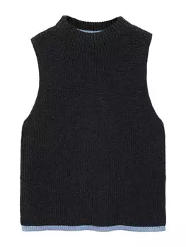 Свитер MANGO KIDS KIRI, антрацит