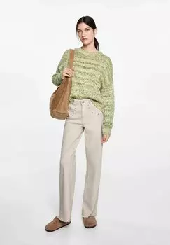 Свитер Mango Kids, светло-зеленый