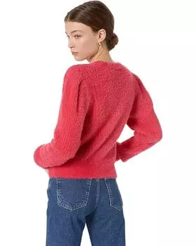 Свитер MANGO Olaf Eyelash Cardigan, цвет Medium Red