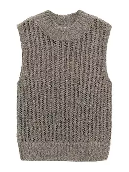 Свитер MANGO, серебряный