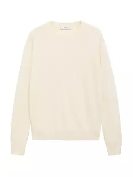 Свитер MANGO Sweater Bahia, кремовый