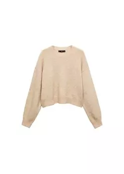 Свитер MANGO Sweater Camander, темно-бежевый