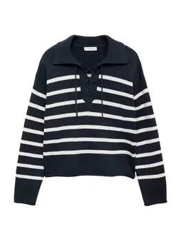 Свитер MANGO TEEN Zigzag, морской синий