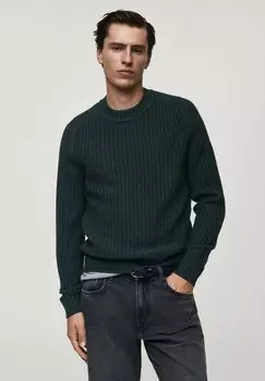 Свитер Mango, темно-зеленый