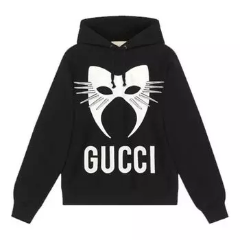 Свитер manifesto oversize sweatshirt 'black' Gucci, черный