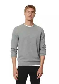 Свитер Marc O'Polo с круглым вырезом, структура пике, серый