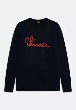 Свитер Marine Logo Unisex Versace, цвет navy blue