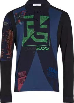 Свитер Marine Serre Polo Sweater 'Blue', синий