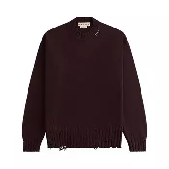 Свитер Marni Distressed Sweater, цвет Dark Raisin