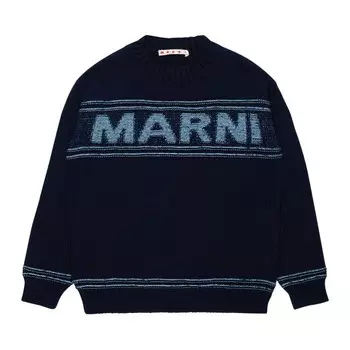 Свитер Marni Kids Logo Sweater, синий