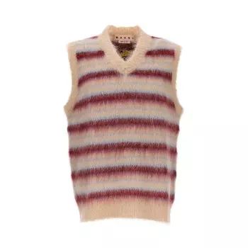 Свитер Marni с длинными рукавами и V-образным вырезом, цвет Тан