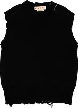 Свитер Marni V Neck Sweater 'Black', черный