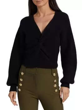 Свитер Marnie с твистом спереди Derek Lam 10 Crosby, черный