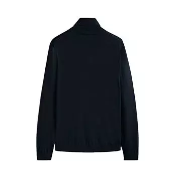 Свитер Massimo Dutti High Neck Cotton, Cashmere And Silk, тёмно-синий