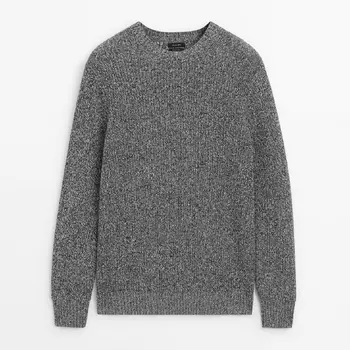 Свитер Massimo Dutti Moulin Knit Crew Neck, темно-синий