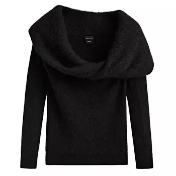 Свитер Massimo Dutti Studio Double Collar Detail, черный