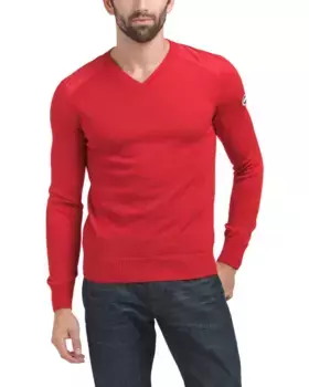 Свитер Mcleod из смеси мериносовой шерсти Made In Italy с v-образным вырезом Canada Goose, красный