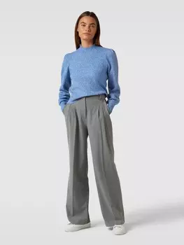 Свитер меланжевого цвета с рукавами-фонариками, модель DOFFY Vero Moda, синий