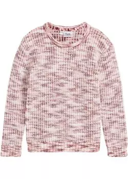 Свитер меланжевой вязки для девочки Bpc Bonprix Collection, розовый