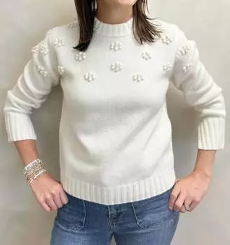 Свитер Merino Pearl Bobble в кремовом цвете Alashan Cashmere