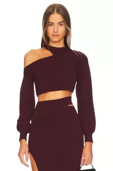 Свитер Michael Costello x REVOLVE Asym Cut Out Dolman, цвет Plum