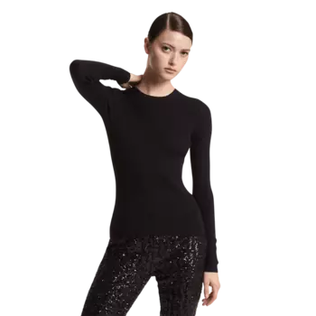 Свитер Michael Kors Hutton Featherweight Cashmere, черный