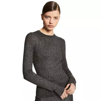 Свитер Michael Kors Metallic Stretch Viscose, черный/серебрянный