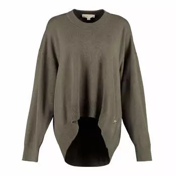 Свитер Michael Kors Oversize Virgin Wool-cashmere Blend, зеленый