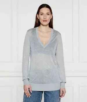 Свитер Michael Kors с добавлением шелка, серый