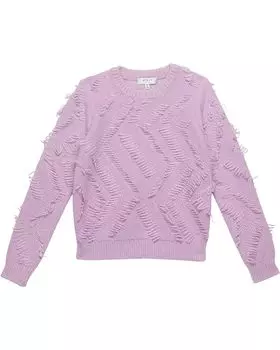 Свитер MILLY MINIS Loop Fringe Crop Top, цвет Lilac