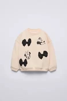 Свитер минни маус disney bow ZARA, цвет vanilla