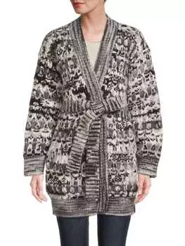 Свитер Missoni из смесовой шерсти и апласа с узором, мультиколор