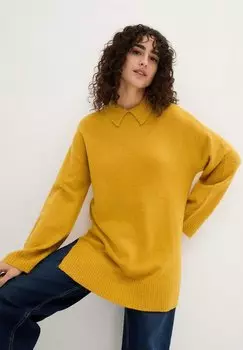 Свитер MIT SEITENSCHLITZEN bonprix, желтый