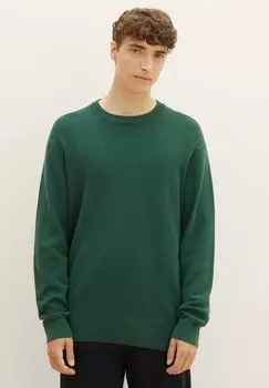 Свитер Mit Struktur Tom Tailor, цвет hunter green