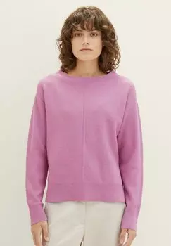 Свитер Mit Struktur TOM TAILOR, цвет mauvy plum melange