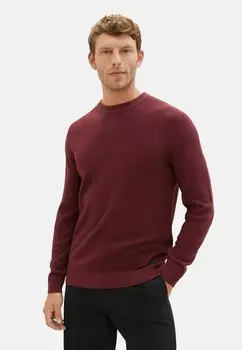 Свитер Mit Struktur TOM TAILOR, цвет rot