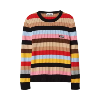 Свитер Miu Miu Cashmere 'Multicolor', разноцветный