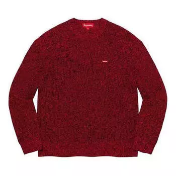 Свитер mlange rib knit sweater 'burgindy' Supreme, бургундия