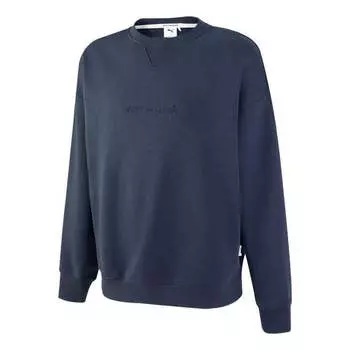 Свитер mmq crew neck sweatshirt 'blue' Puma, синий