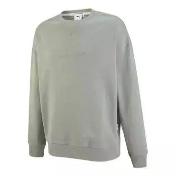Свитер mmq crew neck sweatshirt 'grey' Puma, серый